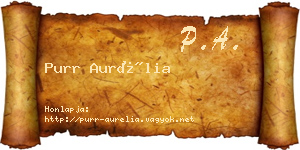 Purr Aurélia névjegykártya